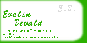 evelin devald business card